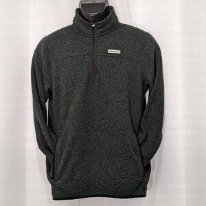 Eddie Bauer Men's 1/4 Zip Classic Pullover Sweater Fleece Top Green Size Small